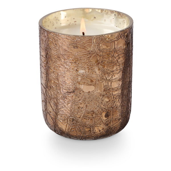 Woodfire Crackle Glass Candle