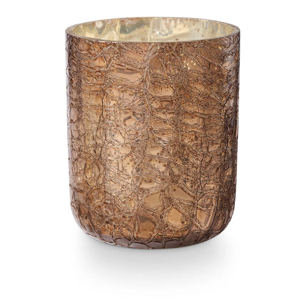 Woodfire Crackle Glass Candle