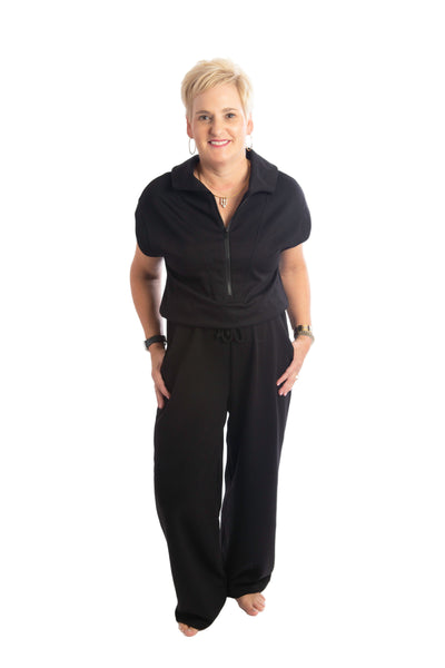 Scuba Half Zip Jumpsuit