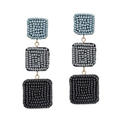 Graduated Seed Bead 2.75" Earring