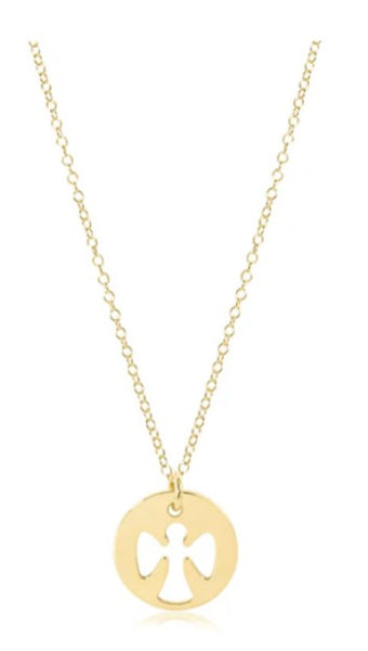 16" Guardian Angel Gold Necklace