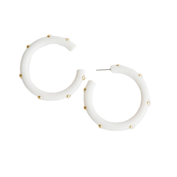 Candace White Earrings