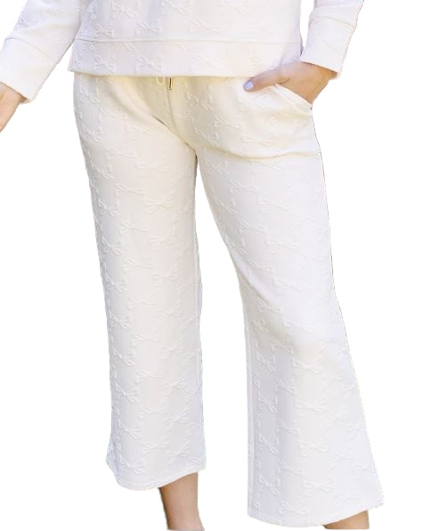 Lula Ivory Bow Pants