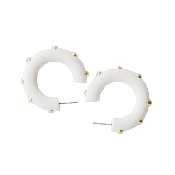 Candace White Earrings