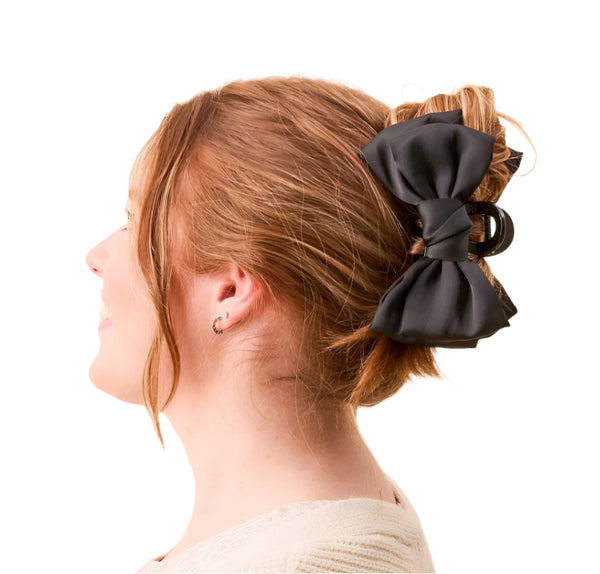 Satin Bow Claw Clip