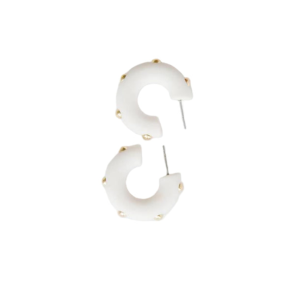 Candace White Earrings
