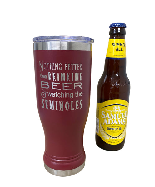 Custom Maroon Pilsner Tumbler