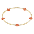 Signature Cross Small 2mm Gold Bracelet - Coral