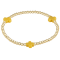 Signature Cross 3mm Bead Bracelet - Canary