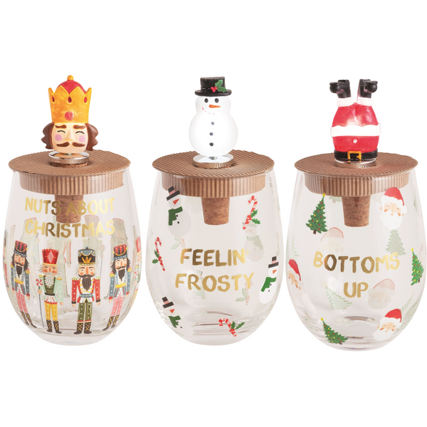 Christmas Light Up Wine Glass Set