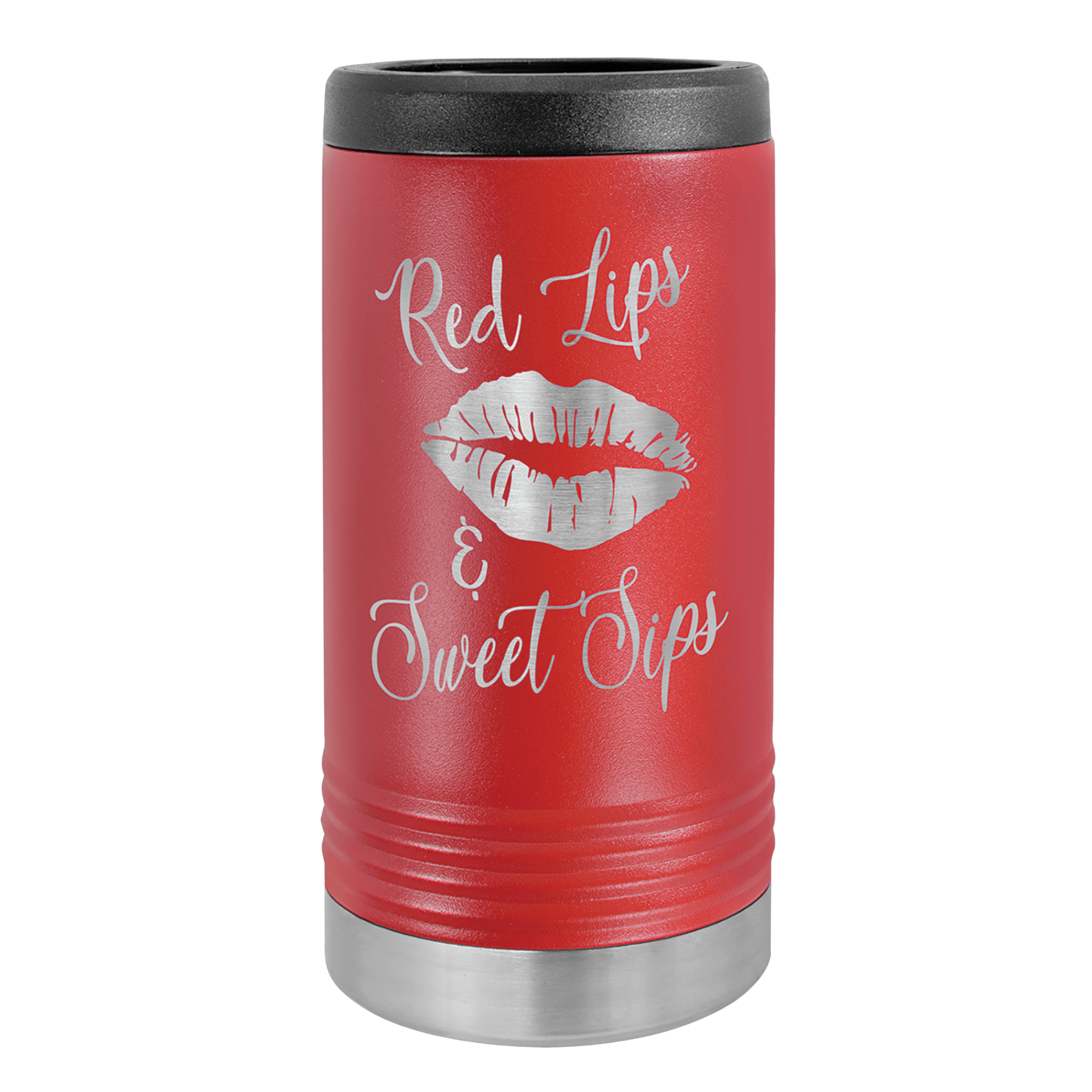 Custom Red Skinny Can Koozie