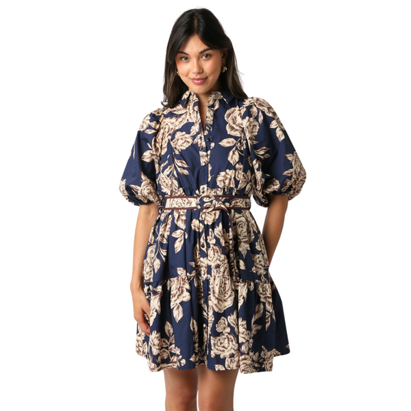 Mina Midnight Floral Dress