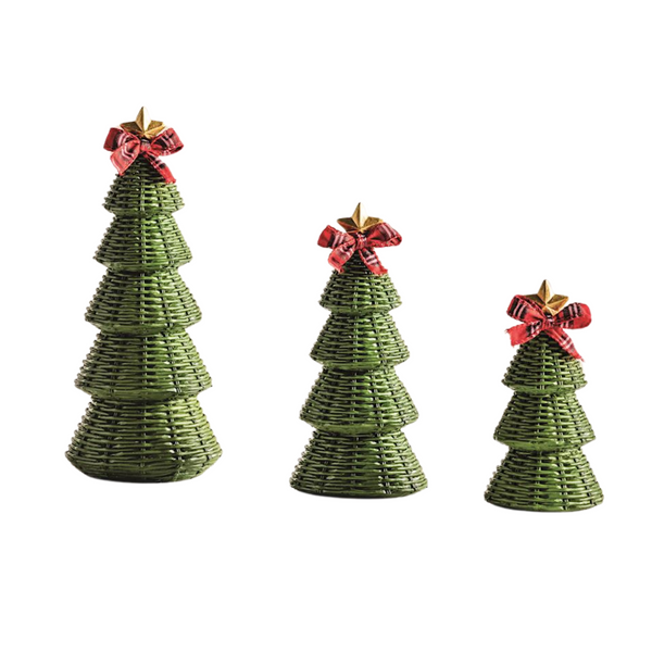 Wicker Resin Christmas Trees