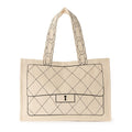 Designer Canvas Tote - Quilted Chanel