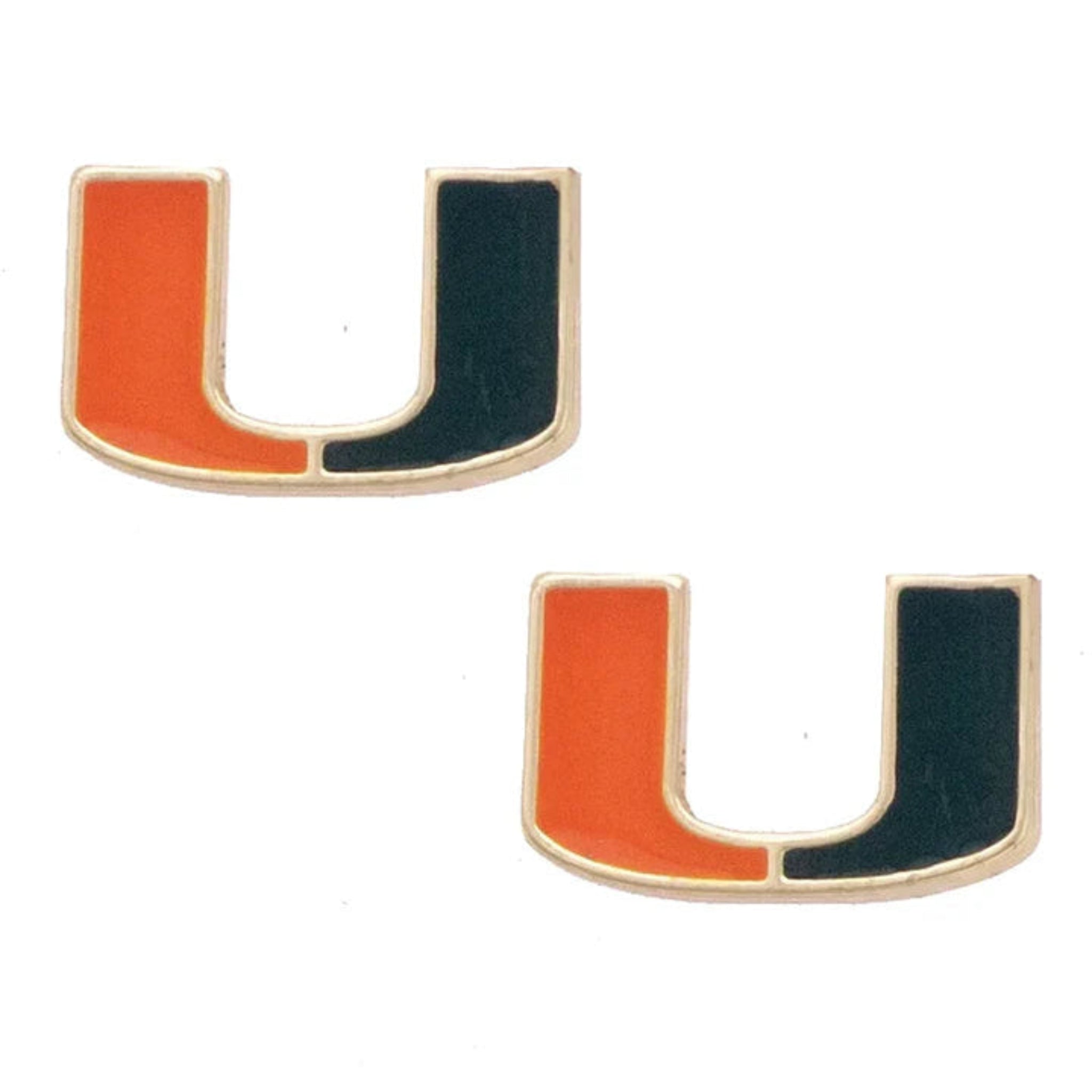 Miami Hurricanes Logo Stud Earrings