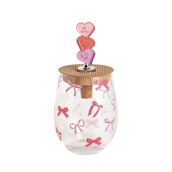 Valentines Wine Glass Set