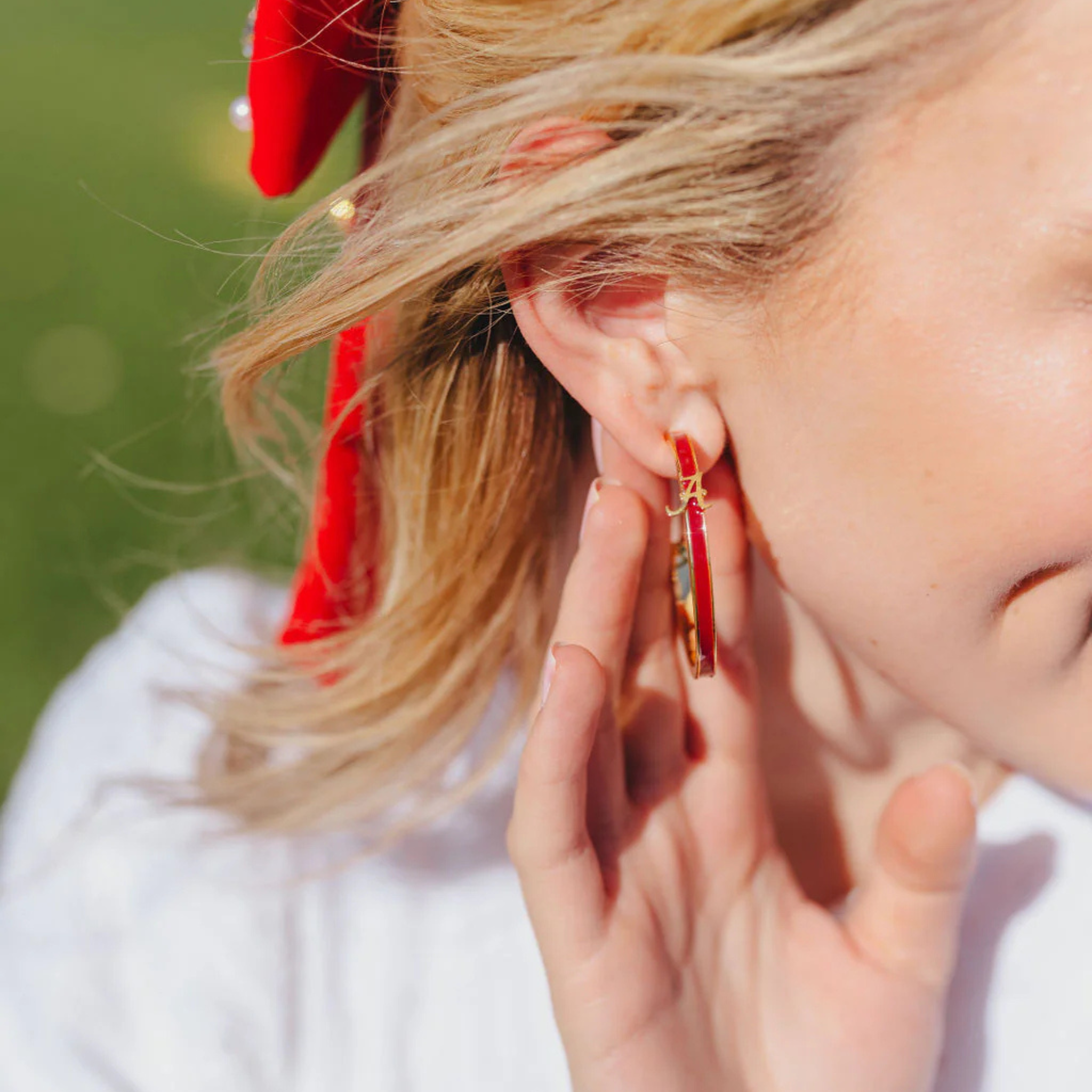 Alabama Logo Hoop Earrings