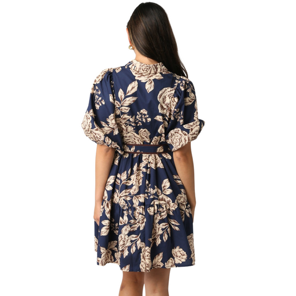 Mina Midnight Floral Dress