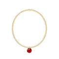 Classic Gold 2mm Bracelet- Reflection Small Charm- 01