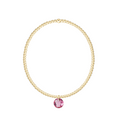 Classic Gold 2mm Bracelet- Reflection Small Charm- 10