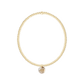 Classic Gold 2mm Bracelet- Reflection Small Charm- 11