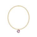 Classic Gold 2mm Bracelet- Reflection Small Charm- 02