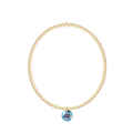 Classic Gold 2mm Bracelet- Reflection Small Charm- 03