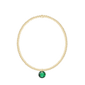 Classic Gold 2mm Bracelet- Reflection Small Charm- 05