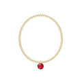 Classic Gold 2mm Bracelet- Reflection Small Charm- 07