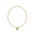 Classic Gold 2mm Bracelet- Reflection Small Charm- 08