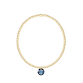 Classic Gold 2mm Bracelet- Reflection Small Charm- 09