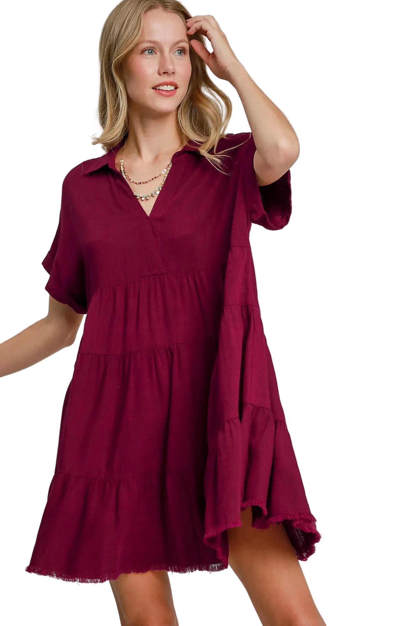 Sunny Maroon Mini Dress