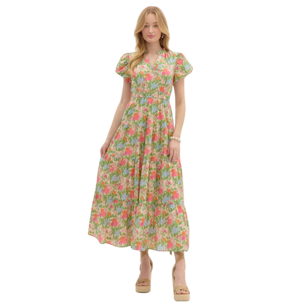 Mari Floral Long Dress