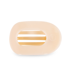 Almond Beige Large Flat Round Hair Clip
