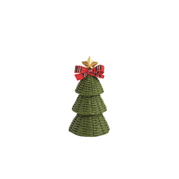 Wicker Resin Christmas Trees