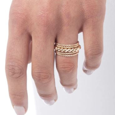 Classic Gold 3mm Bead Ring