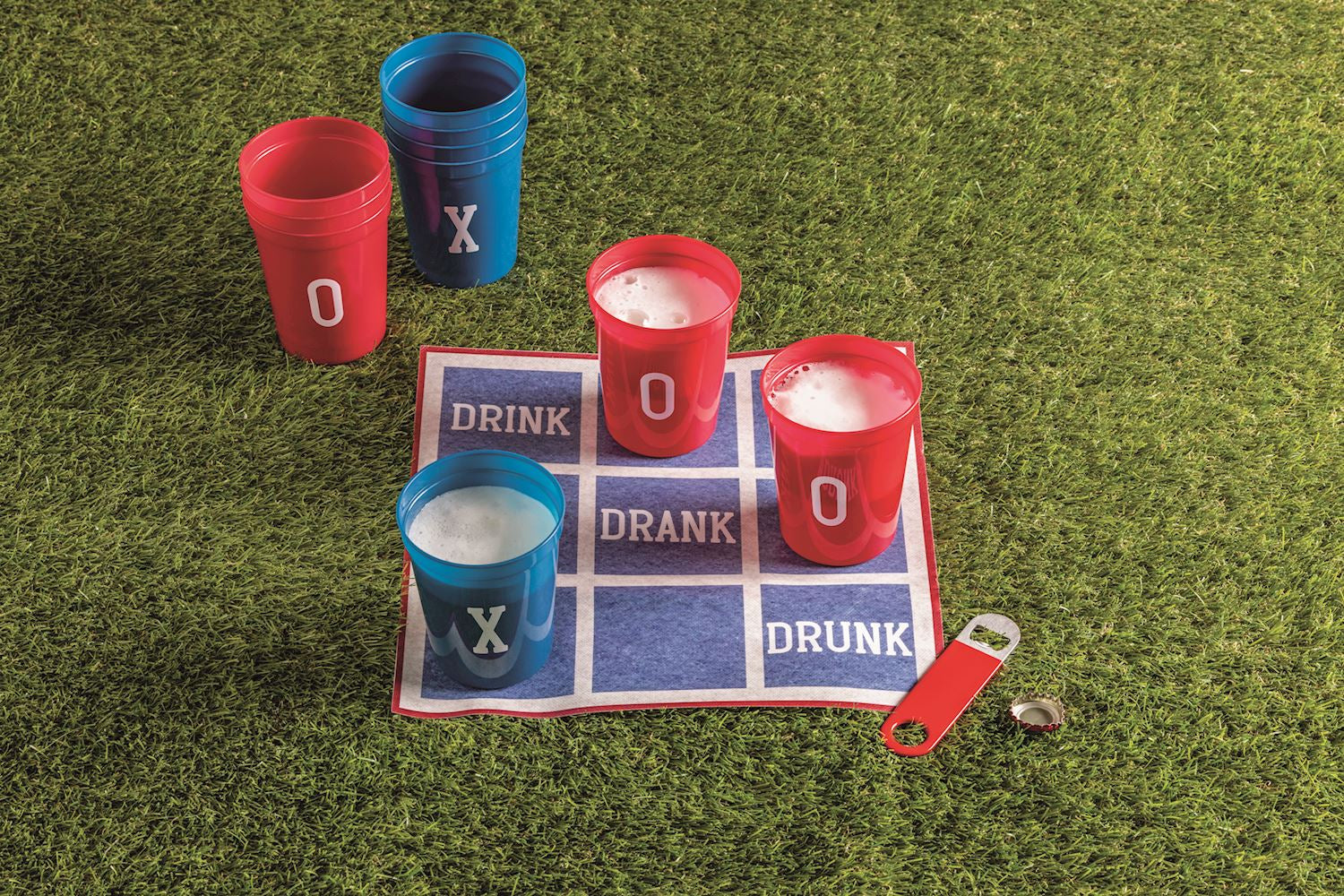 Tic-Tac-Toe Flip Cup Game