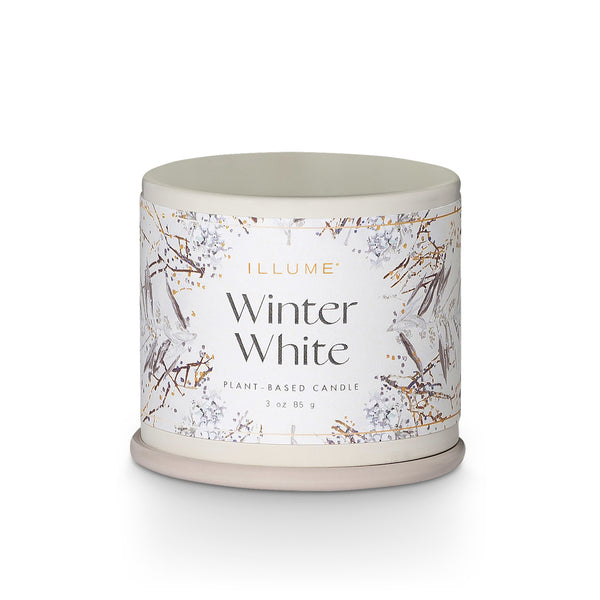 Winter White Demi Tin Candle