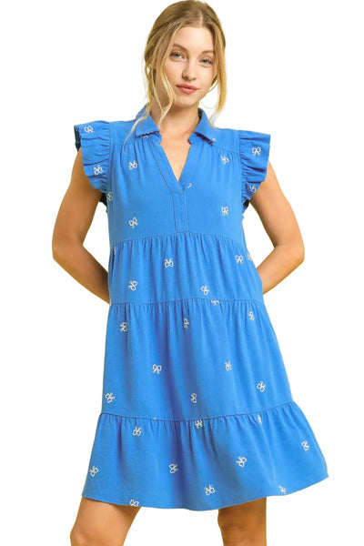 Bow Ocean Mini Dress