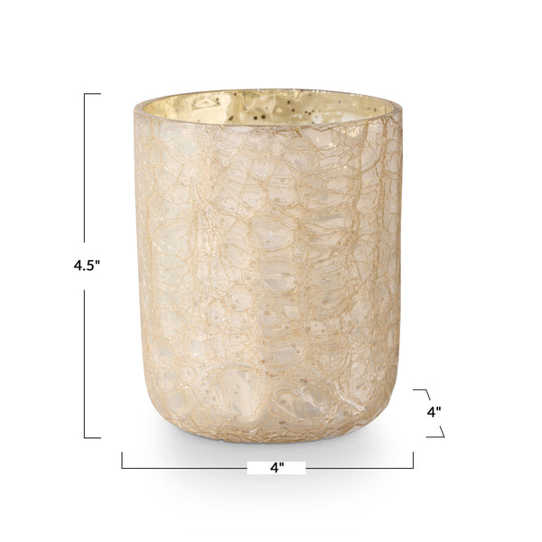 Winter White Crackle Glass 16oz