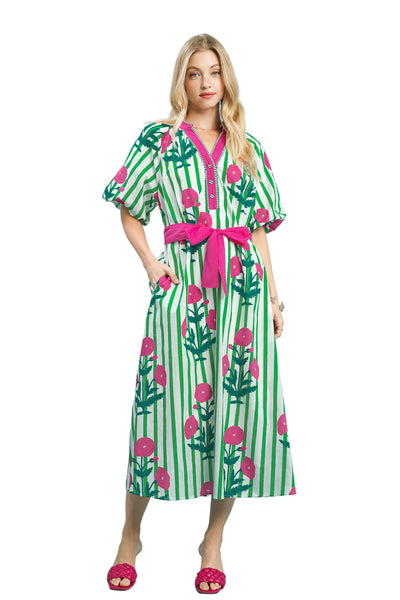 Petunia Pink Midi Dress