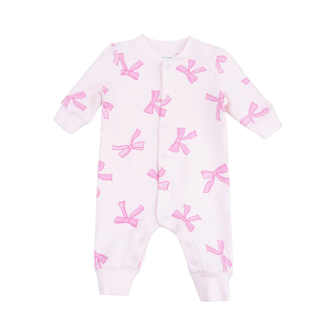 Baseball Collar Romper with Front Placket