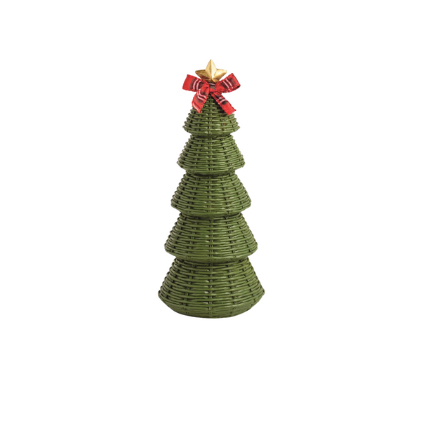 Wicker Resin Christmas Trees
