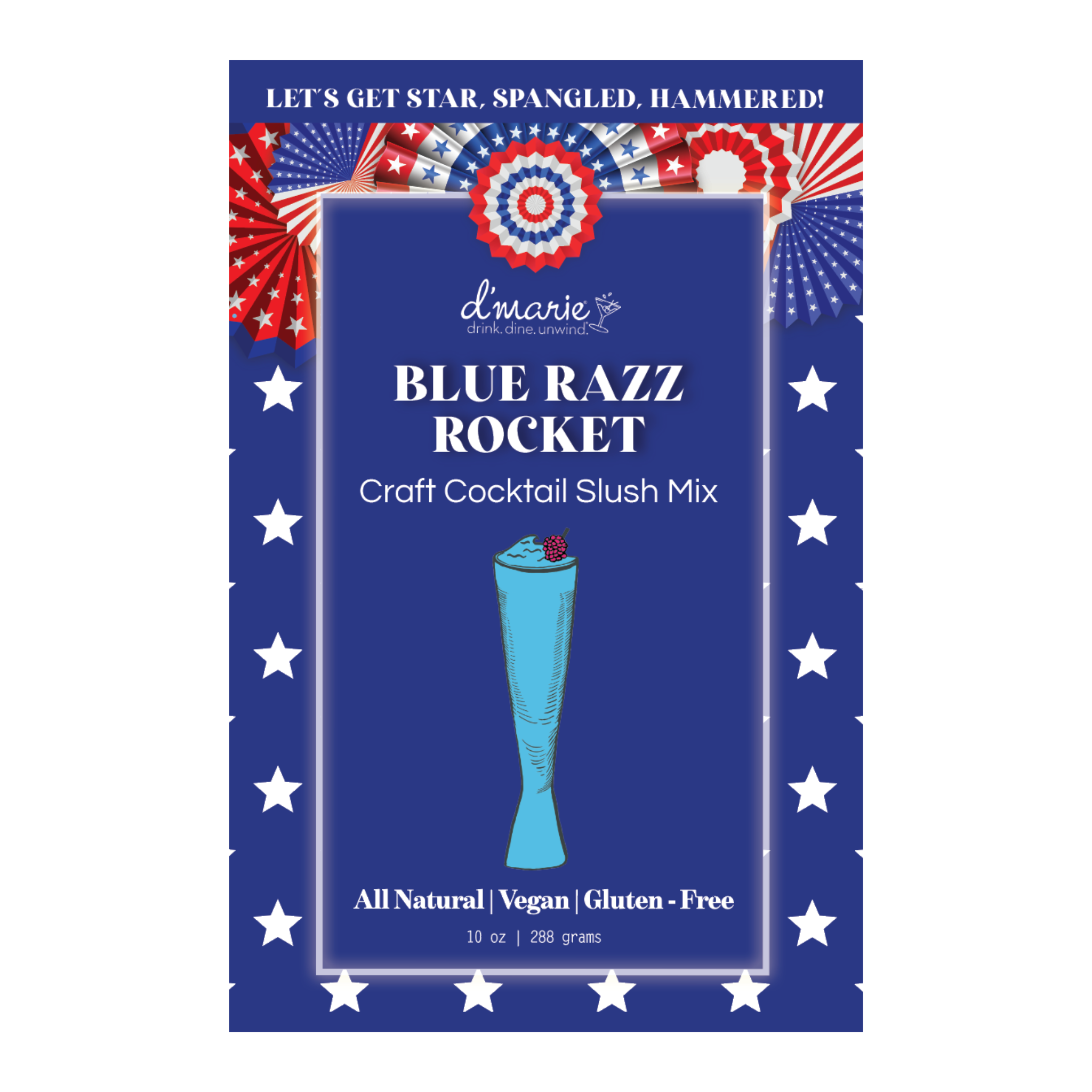 Blue Razz Rocket Cocktail Slushies