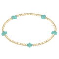 Signature Cross Small 2mm Gold Bracelet - Mint