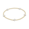 Signature Cross Small 2mm Gold Bracelet - Off White