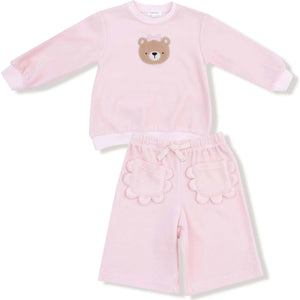 Velour Teddy Bear Pant Set