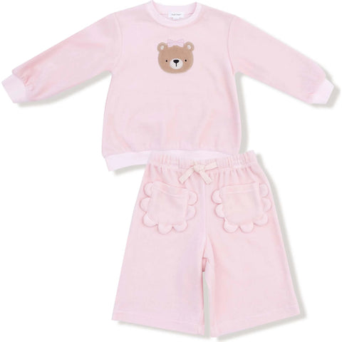 Velour Teddy Bear Pant Set