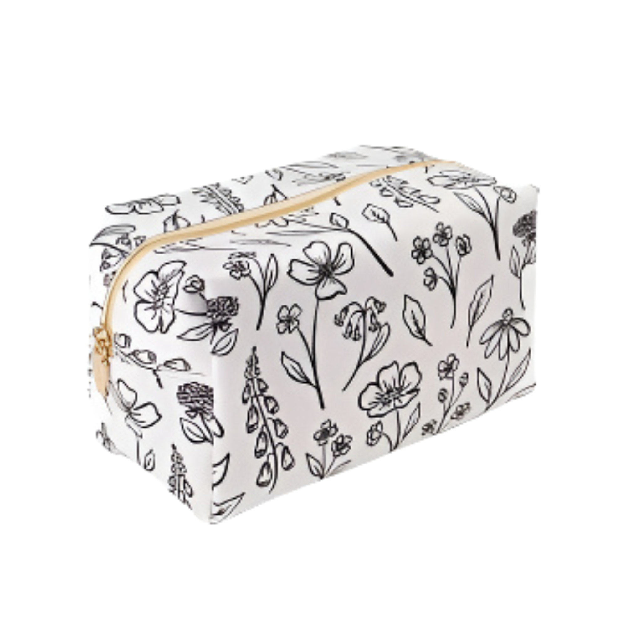Pressed Floral Cosmetic Bag