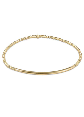 Classic Gold 2mm Bead Bracelet - Bliss Bar Gold